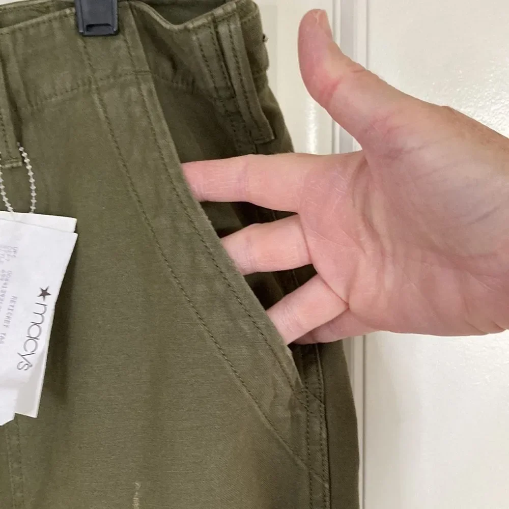 Sun + Stone Ouigi‎ Theodore Men's Utility Pants 34 Army Green